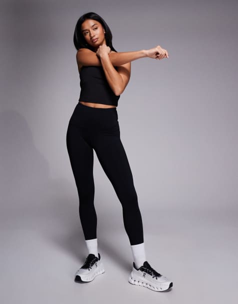 4505 Petite - Icon Active - Leggings da palestra a vita alta neri modellanti sul retro con tasca interna - view 1