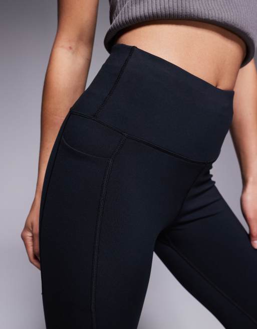 4505 Petite Icon active tie waist run leggings with phone pocket in black, 5 of 5