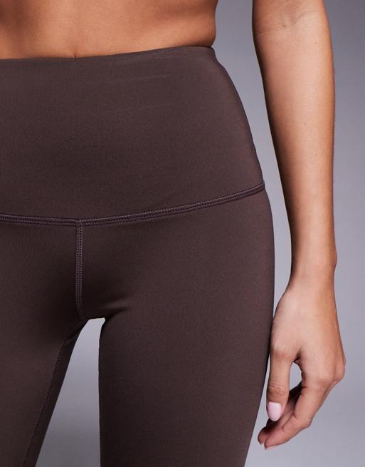 4505 Petite - Icon - Brune træningsleggings med formgivende effekt og inderlomme, 5 af 5