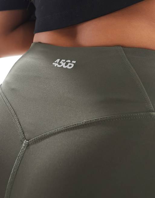 4505 Petite Icon bum sculpt high waist gym legging in khaki , 3 of 5