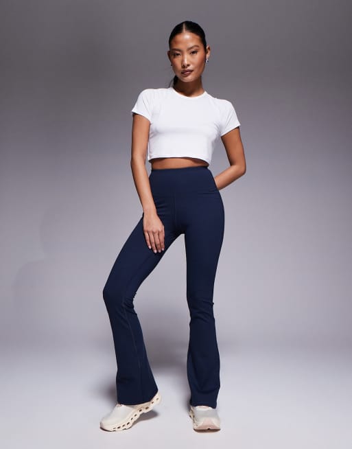 4505 Petite - Icon - Leggings a zampa da yoga slim morbidi al tatto blu navy notte a vita alta