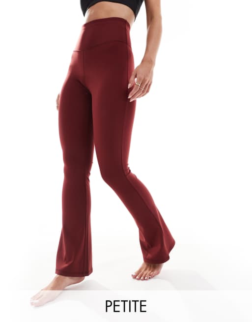 4505 Petite - Icon - Leggings a zampa slim morbidi al tatto bordeaux 
