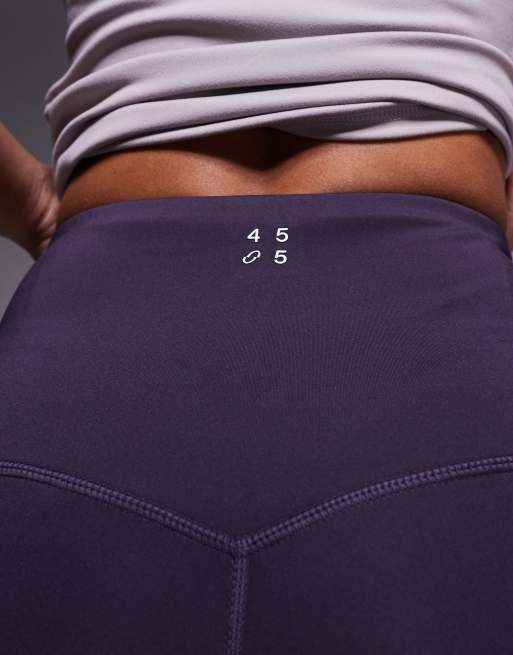 4505 Petite – Icon – Lila gymleggings med formande design baktill, hög midja och innerficka, 5 av 5