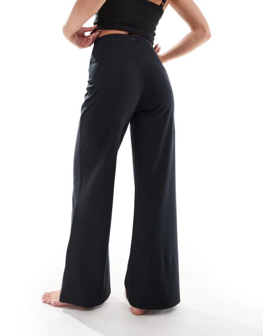 4505 Petite Icon soft touch high rise wide leg dance pants in black