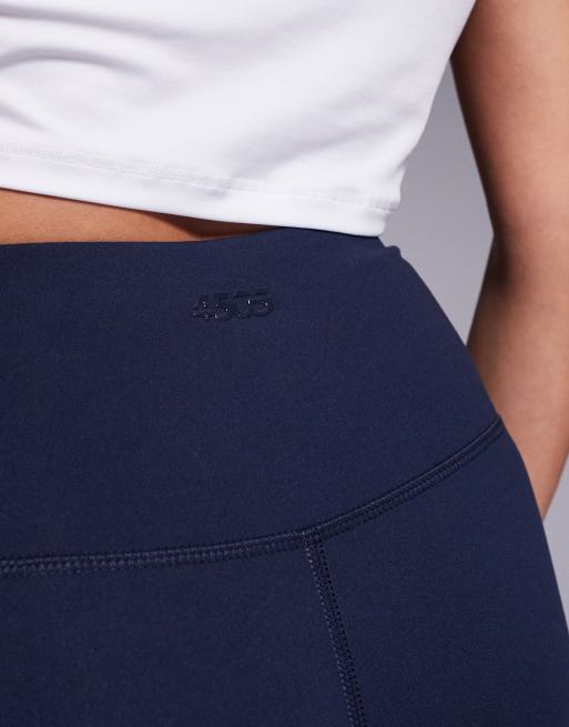 4505 Petite Icon soft touch high waist slim kick yoga legging in midnight navy, 3 of 5