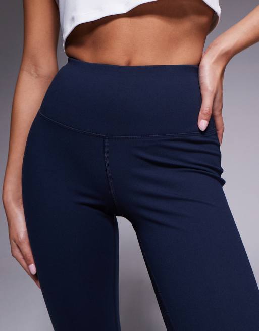 4505 Petite Icon soft touch high waist slim kick yoga legging in midnight navy, 5 of 5
