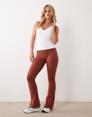 4505 Petite Icon soft touch high waist slim kick yoga leggings in amber