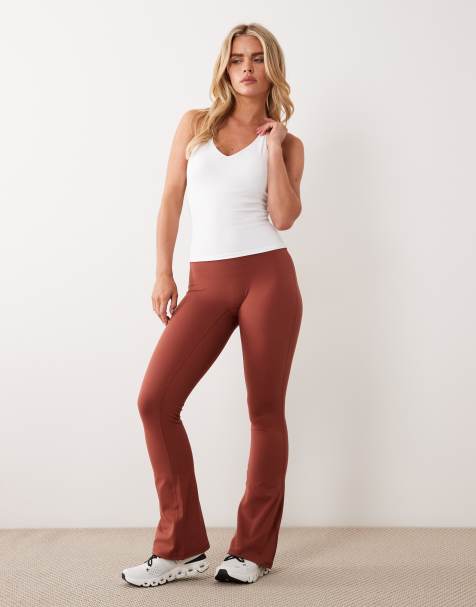 4505 Petite Icon soft touch high waist slim kick yoga leggings in amber - view 1