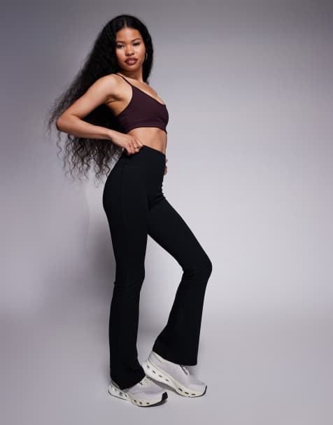 4505 Petite Icon soft touch high waist slim kick yoga leggings in black - view 1