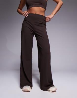4505 Petite Icon Soft Touch High Waist Wide Leg Dance Pant In Black