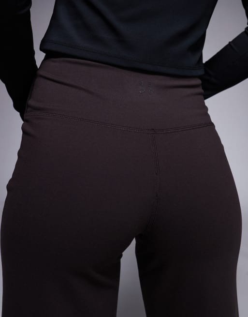 4505 Petite Icon soft touch high waist wide leg dance pants in dark chocolate, 4 of 5