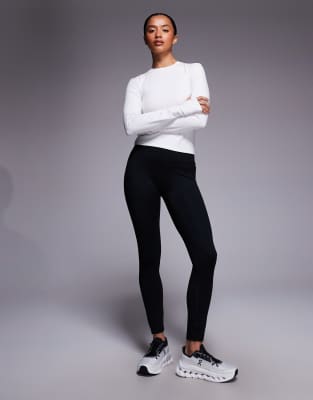 4505 Petite Icon Soft Touch High Waist Yoga Leggings In Black