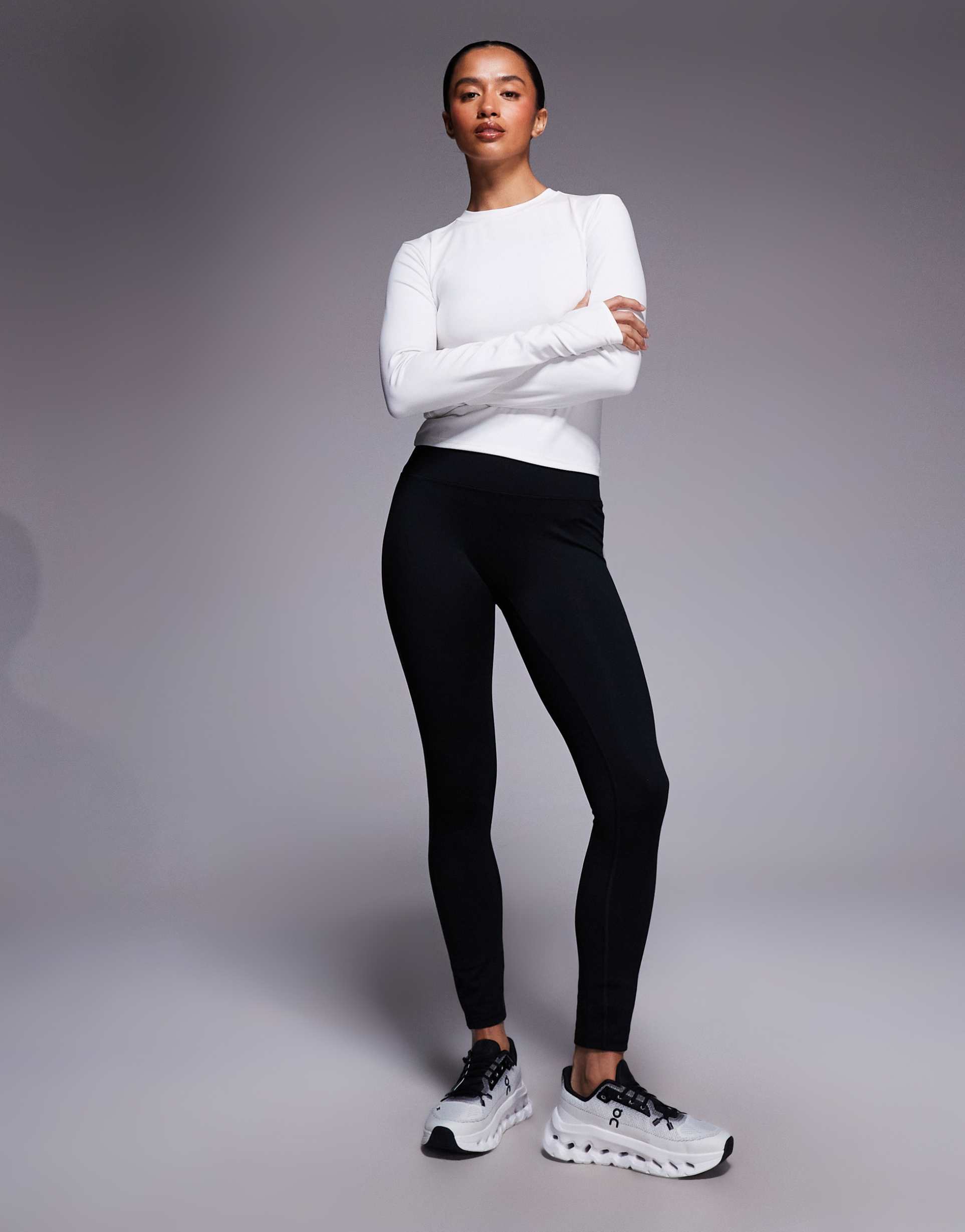 4505 petite icon soft touch high waist yoga leggings in black