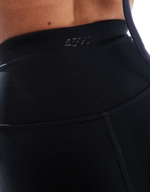4505 Petite - Icon - Sorte bløde højtaljede slim-yogaleggings med svaj, 3 af 5