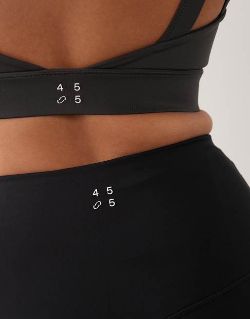 4505 Petite – Icon – Svarta gymleggings med formande design baktill, hög midja och innerficka, 5 av 5