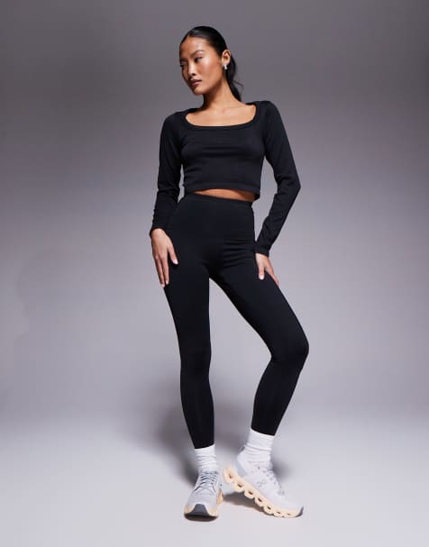 4505 Petite Icon thermal high waist running leggings in black - view 1