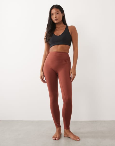 4505 – Petite – Icon – Weiche Yoga-Leggings in Bernstein mit hohem Bund - view 1