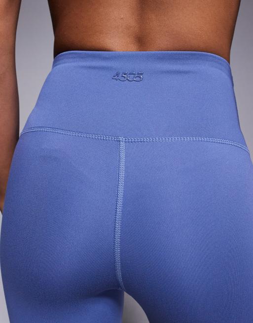 4505 Petite – Icon – Weiche Yoga-Leggings in China-Blau mit hohem Bund, 3 von 5