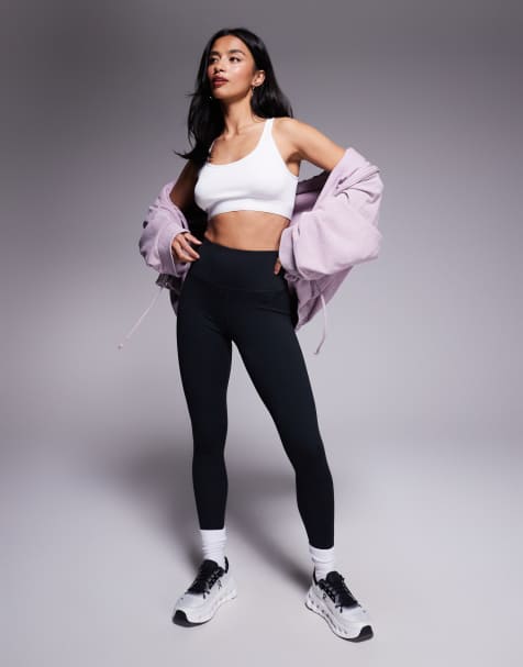 4505 Petite Icon yoga soft touch gym leggings in black - view 1