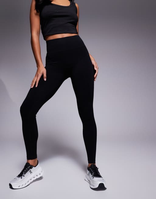 4505 Petite - Legging de sport sans coutures à taille haute - Noir , 2 de 5