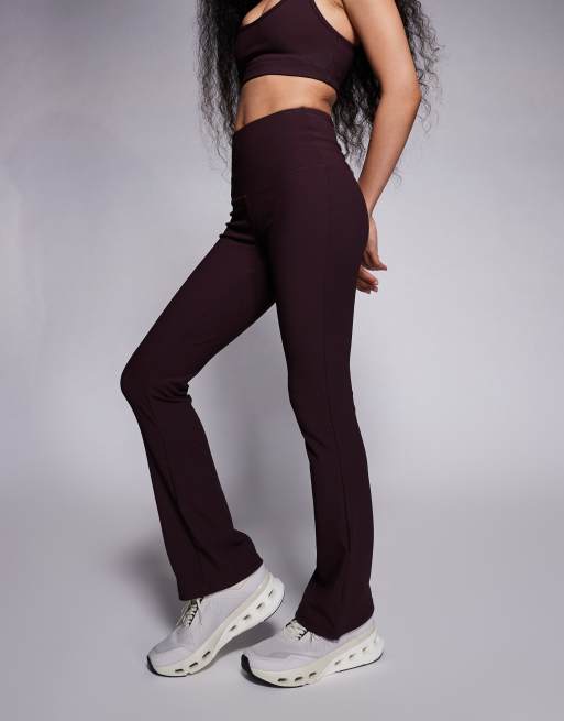 4505 Petite - Legging de yoga slim à taille haute en tissu micro-côtelé - Figue, 5 de 5