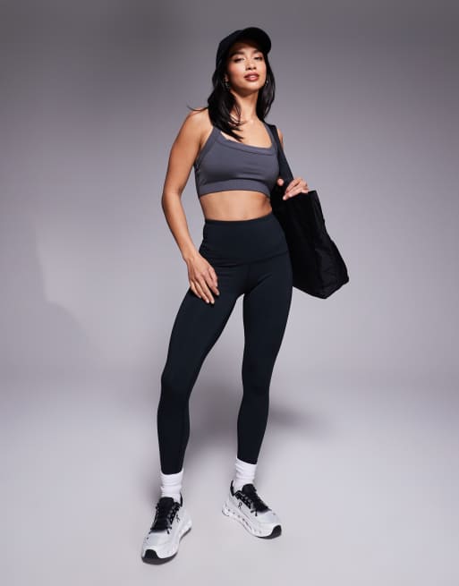 4505 Petite - Leggings modellanti sul retro da palestra neri con tasca interna 