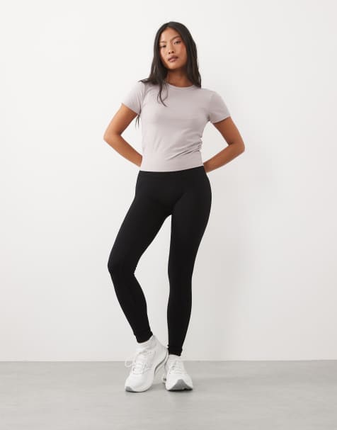 4505 Petite sculpting seamless high waist gym leggings in black - view 1