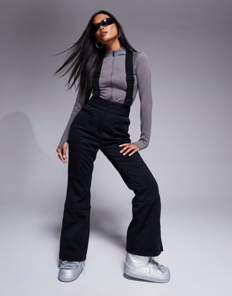4505 Petite – Ski – Wasserabweisende, ausgestellte Softshell-Skihose in Schwarz - view 1