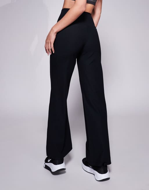 4505 Petite soft touch rib wide leg dance pant in black , 4 of 5