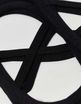 4505 Pilates 2 Pack Non Slip Grip Socks With Elastic Straps In Black