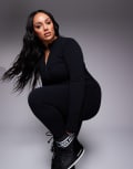 [ASOS Ski & Snow] 4505 Plus Ski seamless thermal base layer all in one in black XL Black