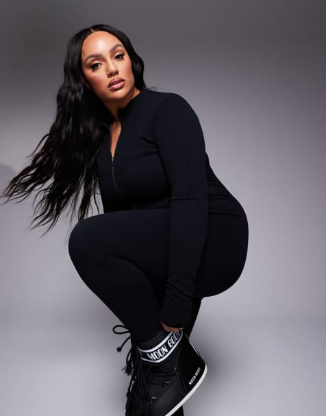 4505 Plus Ski seamless thermal base layer catsuit in black - view 1
