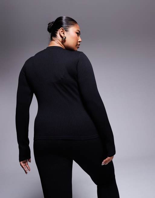 4505 Plus - Ski - Top girocollo base layer da sci senza cuciture termico nero , 4 di 4