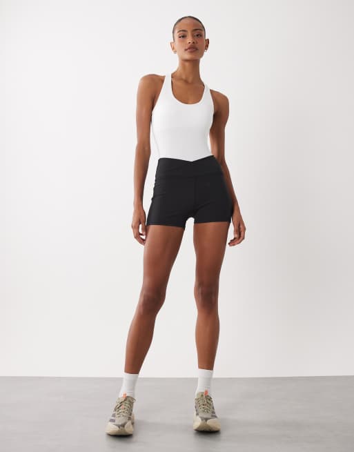 4505 plush handle scoop neck body with inner bra in white, 2 of 4