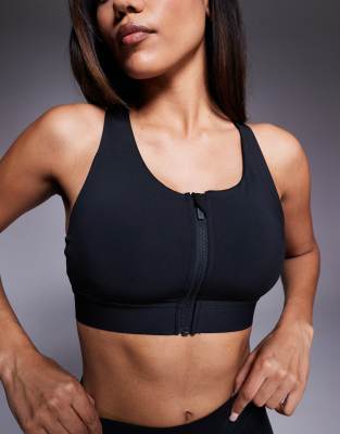 4505 - Poitrines généreuses - Icon - Brassière de sport maintien renforcé avec rembourrage amovible et bretelles réglables - Noir