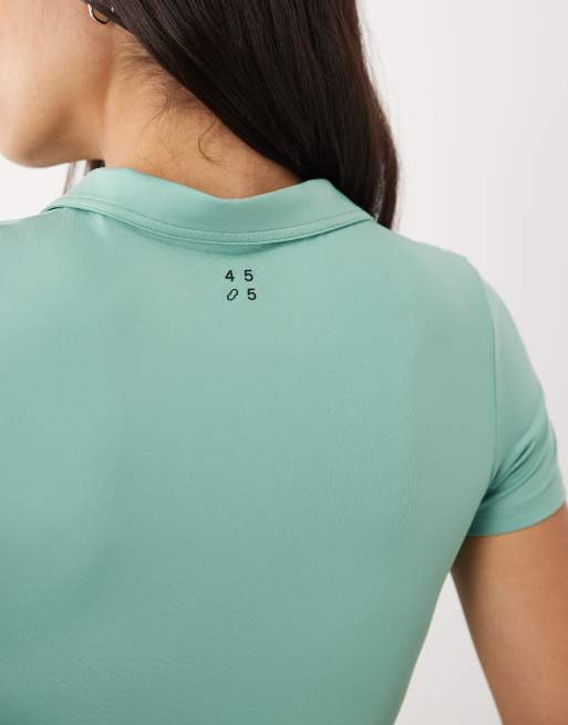 4505 - Polo deportivo verde menta de estilo tenis y manga corta, 3 de 4