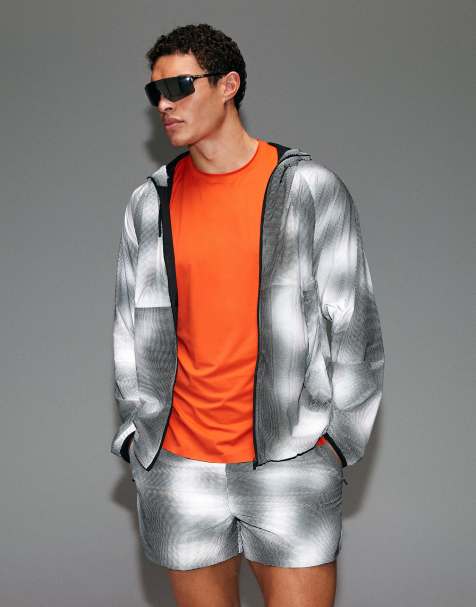 4505 Premium 3 inch woven running short with zip pockets and bonded hem in reflective digi print - view 1