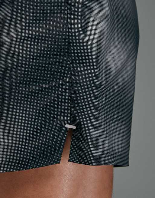 4505 Premium 3 inch woven running shorts with zip pockets and bonded hem in reflective digi print, 4 of 5