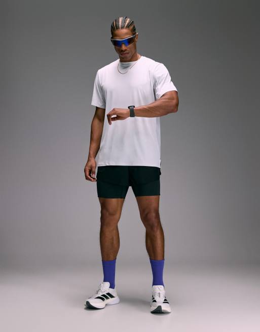 4505 - Premium - Hvid hurtigttørrende løbe-T-shirt med limede sømme og mesh-panel, 5 af 5