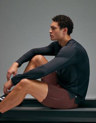 4505 Premium Quick Dry Long Sleeve Running T-shirt With Bonded Seams And Mesh Panel In Multi