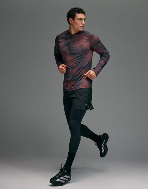 4505 Premium reflective running tights with phone pocket and bonded hems in void black - view 1