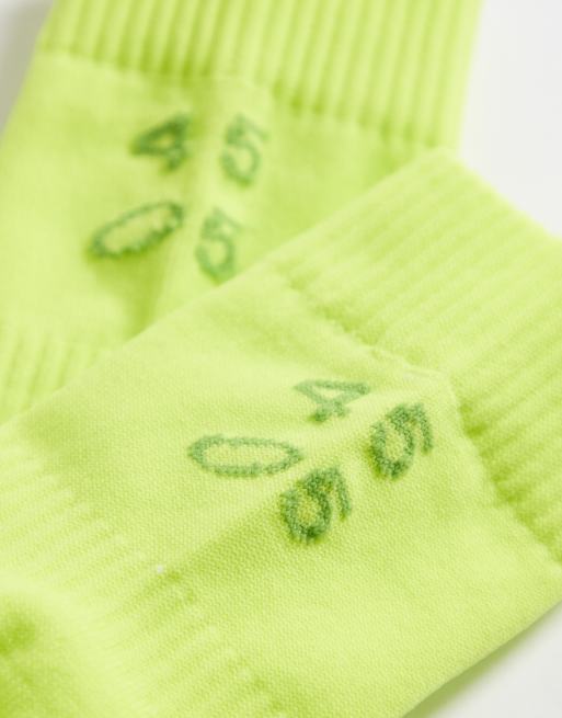4505 - Premium - Set van 2 hardloopsokken met voetboogondersteuning en antibacteriële afwerking in limoen, 2 van 3