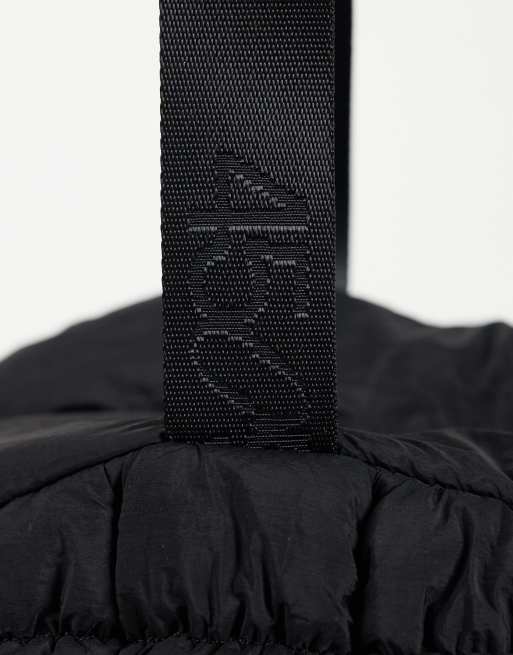 4505 puffy quilted bowler bag with external pocket and sneaker compartment in black, 3 of 4