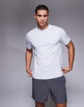 [ASOS] 4505 quick dry boxy oversized training t-shirt in grey marl 2XS Grey Marl