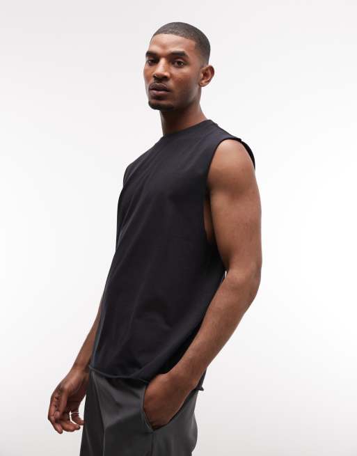 4505 quick dry cotton raw hem cropped training t-shirt in washed black, 2 of 5