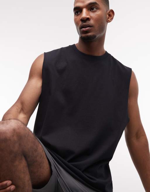 4505 quick dry cotton raw hem cropped training t-shirt in washed black, 4 of 5