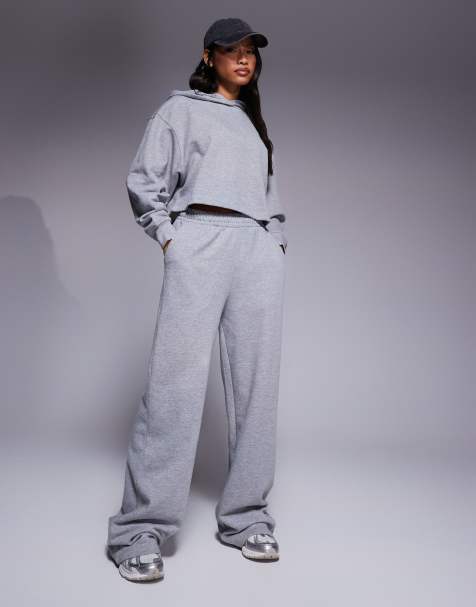 4505 quick dry heavyweight wide leg training trackies in grey marl - view 1