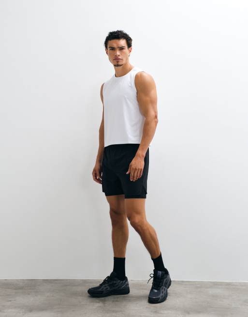 4505 quick dry mesh cropped training tank in white, 2 of 5