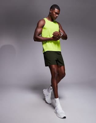 4505 Quick Dry Mesh Relaxed Fit Running Tank Top In Green