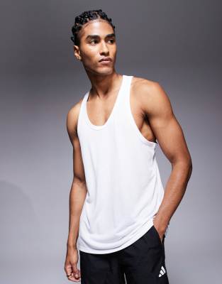 4505 quick dry mesh running tank top in white